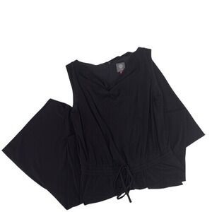 Vince‎ Camuto Black Sleeveless Drape Neck Jumpsuit M